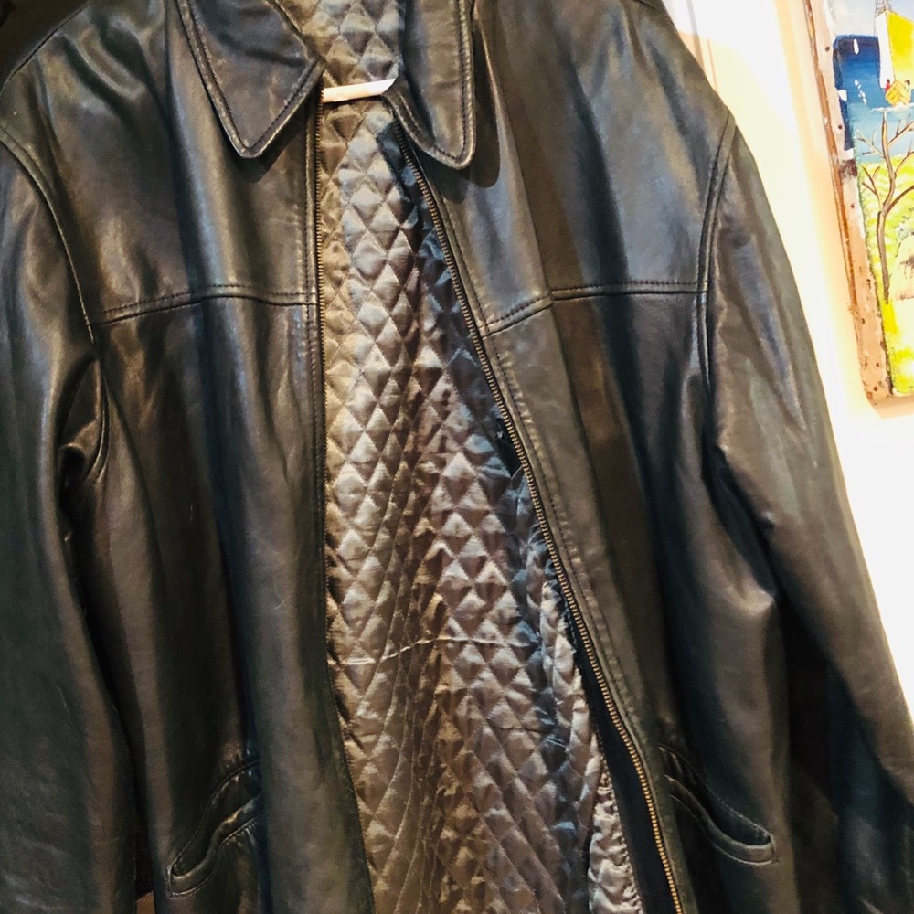 Men’s lined leather jacket